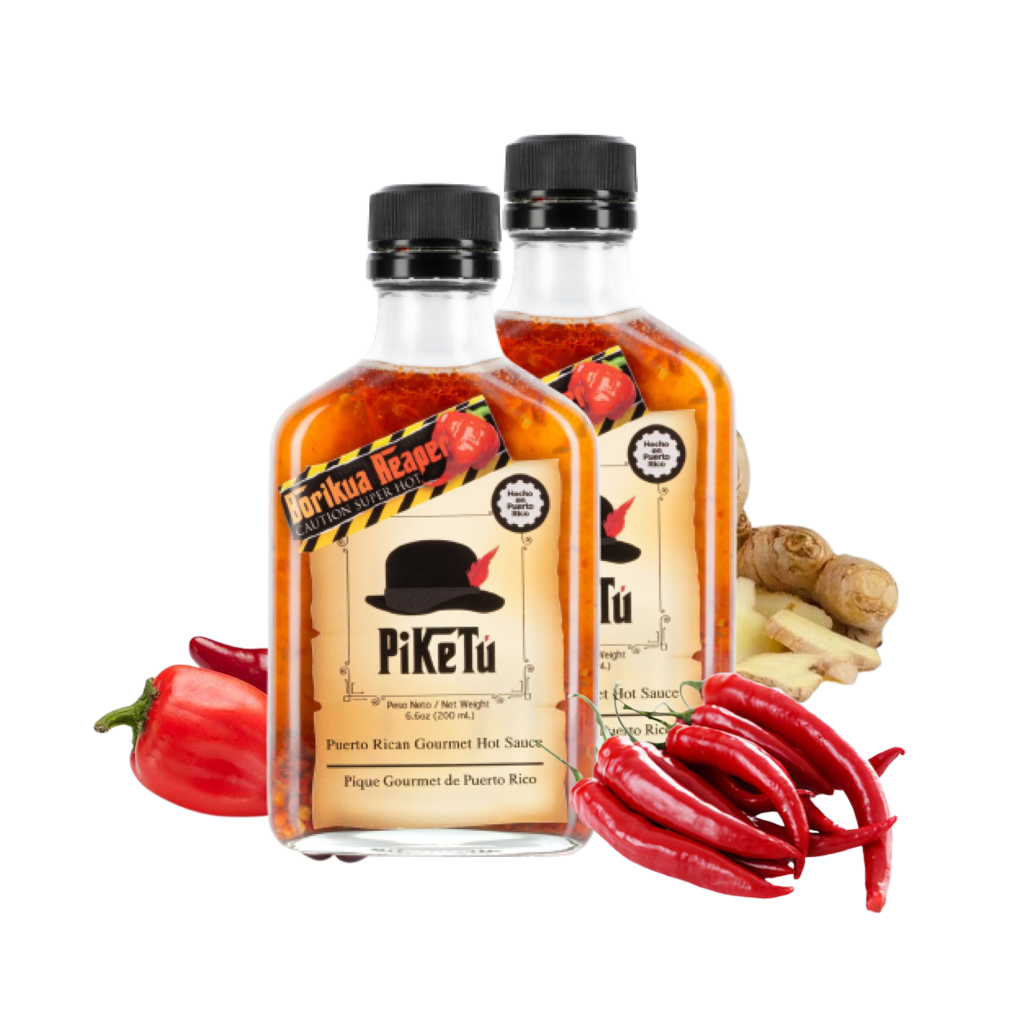 Piketu BoriKua Reaper Hot Sauce 6oz Botte (Twin-Pack)